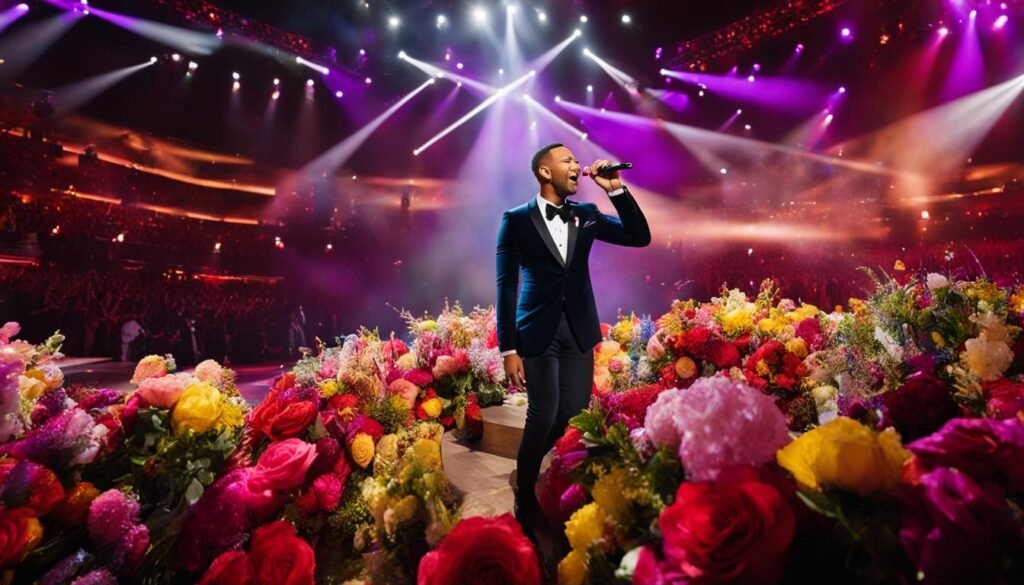 John Legend performing at Miss Universe 2023