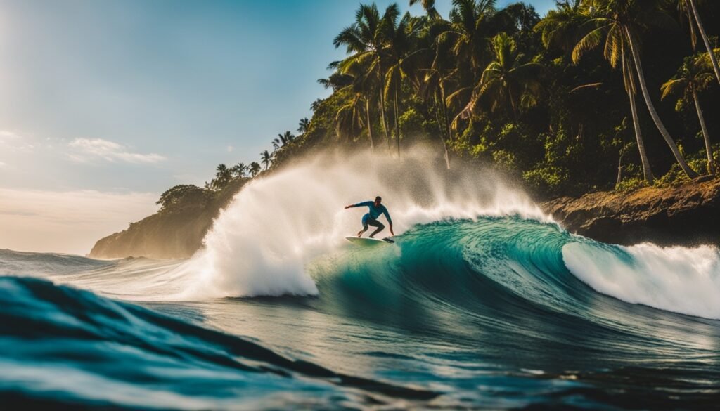 Surfing in Surf City El Salvador